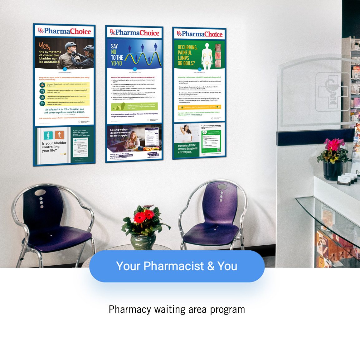 Pharmacy waiting area program