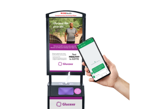SMS short code featured on wellness billboard